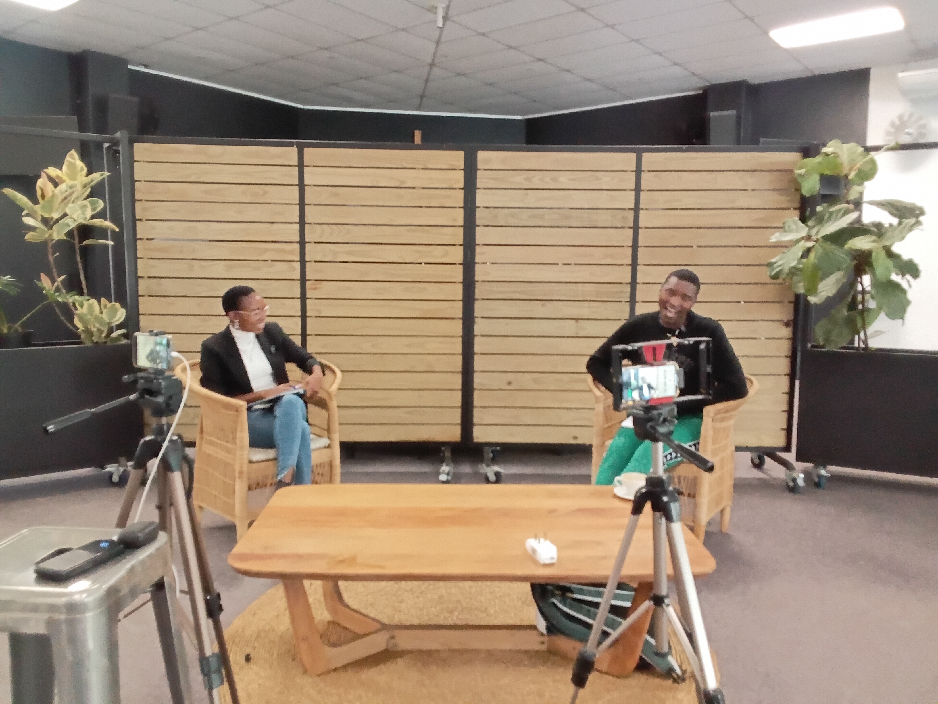 Podcast production setup